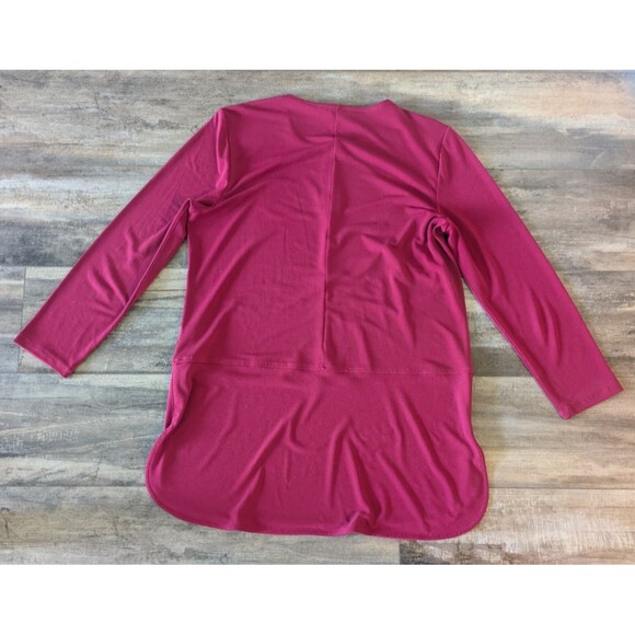 Lauren Ralph Lauren Slim-Fit Keyhole Top Raspberry Pink Women's Size Medium - Picture 5 of 5